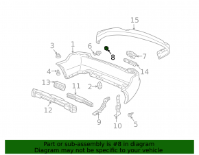 Заглушка буксировочного крюка заднего бампера Honda Crosstour 10-15 2013-15, alabaster slvr, Silver