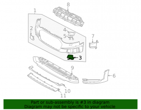 Заглушка форсунки омывателя фары левая Audi A4 B9 17-20