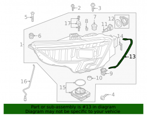 Garnitură far dreapta față Audi A3 22-26