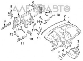 Торпедо передняя панель без AIRBAG Ford Transit Connect MK2 13-18
