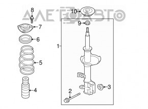 Амортизатор передний правый Nissan Versa 1.8 10-12