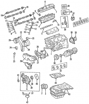 Блок цилиндров голый Lexus RX300 98-03 3.0 1MZ-FE