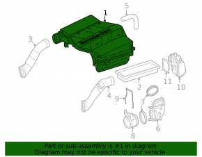 Корпус воздушного фильтра Mercedes W164 ML X164 GL W251 R бензин
