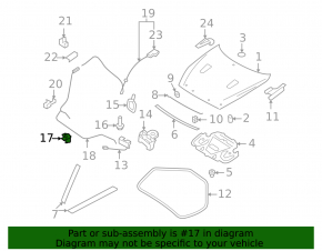 Ручка открывания капота подкапотная Infiniti G25 G35 G37 4d 06-14