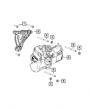 Кронштейн компрессора кондиционера Jeep Grand Cherokee WL 22-26 PHEV
