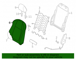 Водительское сидение Mazda 3 14-16 BM дорест, без airbag, ткань черн