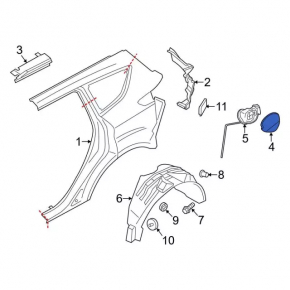 Capacul rezervorului de combustibil Ford Escape MK3 13-