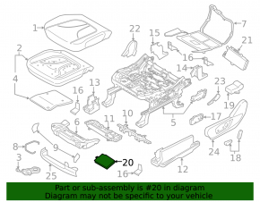 Left Side Seat Control Module Lincoln Nautilus 19-23