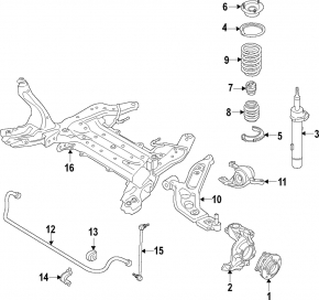 Пружина передняя левая BMW X1 F48 16-18