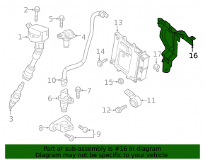 Kронштейн блока ECU компьютера двигателя Volvo XC40 19-22
