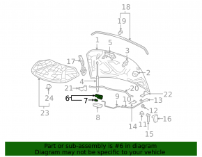 Замок капота VW CC 13-16 рест