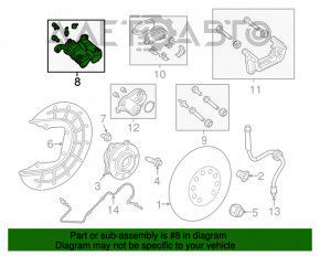Ansamblu etrier spate stânga pentru Jeep Renegade 15-23, conector defect