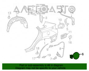 Лючок бензобака Lexus RX350 RX450h 10-15