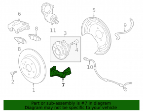 Скоба суппорта заднего левого Chevrolet Equinox 18-24