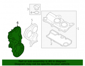 Передняя крышка двигателя Volvo XC90 16-26 B4204T27 T6 2.0T 2 части