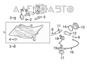 Фара передняя правая Acura MDX 07-09
