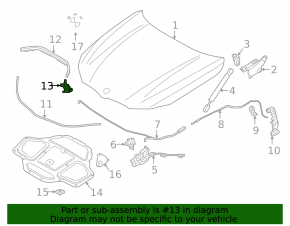 Уплотнитель капота задний правый BMW 7 G11 G12 16-22 на решетке дворников