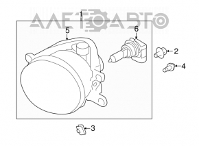 Противотуманная фара птф левая Subaru Legacy 15-17