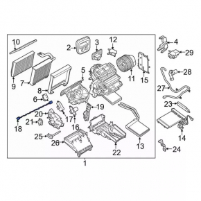 Проводка печки резистор-моторчик Ford C-max MK2 13-18