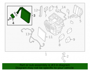 Evaporator Nissan Murano z52 15- fără supapă, fără senzor