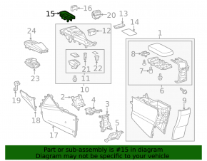 Карман центральной консоли Lexus CT200h 11-17