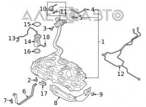 Топливный бак VW Jetta 19-24 1.4T, 1.5T