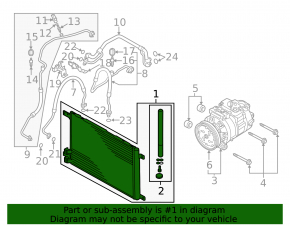 Радиатор кондиционера конденсер Audi A3 8V 17-20 2.0T