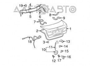Крышка багажника Lexus ES350 07-10 графит 1G0