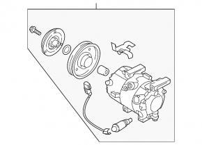 Компрессор кондиционера Kia Soul 14-19 1.6T