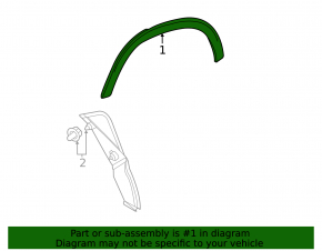 Ornament arc aripă spate dreapta Mercedes W167 GLE 350 24-26