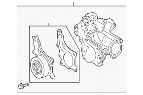 Corpul termostatului cu pompa pentru Toyota Camry v55 15-17 SUA