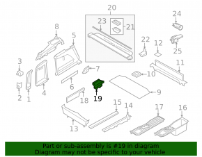 Бокс багажника правый BMW X5 F15 14-18 бежевый