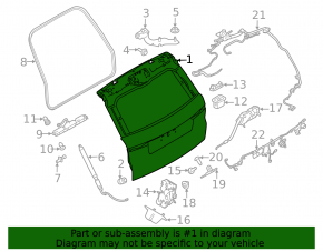 Дверь багажника голая Land Rover Range Rover Sport 14-22