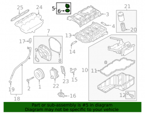 Крышка маслозаливной горловины VW Passat b7 12-15 USA 1.8