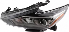 Фара передняя левая Nissan Altima 16-18 галоген, темная, DRL