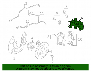 Суппорт задний левый Mini Cooper F56 3d 14-24