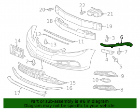 Крепление переднего бампера под фарой левое Honda Civic 11-15 2013-15