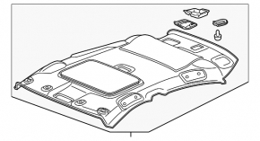 Обшивка потолка Honda HR-V 16-18 сер под люк