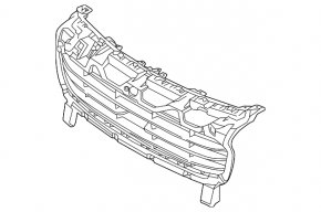 Grila superioară a barei de protecție față Porsche Cayenne 958 15-18
