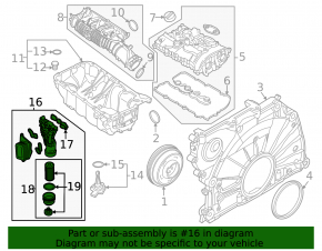 Корпус масляного фильтра BMW X1 F48 20-22 B46 в сборе с охладителем