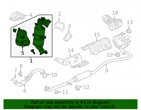 Коллектор выпускной с катализатором Honda Civic X FC 16-21 2.0