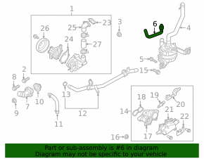 Țeavă de răcire inferioară Kia Niro 17-19 HEV, PHEV pentru radiator suplimentar