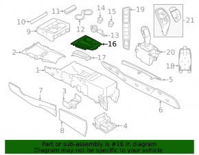Накладка центральной консоли BMW X5 F15 14-18 черная