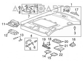 Козырек левый Honda Accord 13-15 черн