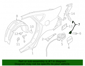 Замок лючка бензобака Ford Fusion mk5 13-20 hybrid, plug-in оторван тросик