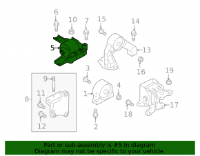 Подушка двигателя правая Mitsubishi Lancer 10-17 2.0