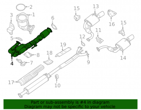 Приемная труба с катализатором Nissan Maxima A36 16-23 3.5