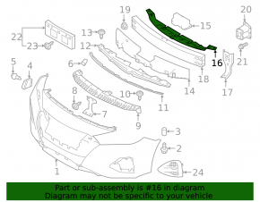Верхняя накладка переднего бампера Nissan Maxima A36 19-23