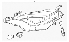 Фара передняя правая Toyota Corolla 17-19 рест, LED