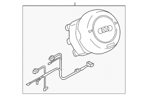 Airbag-ul de siguranță în volanul șoferului pentru Audi A4 B9 17- negru